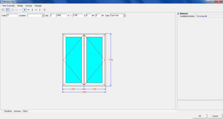 phần mềm thiết kế cửa nhựa lõi thép